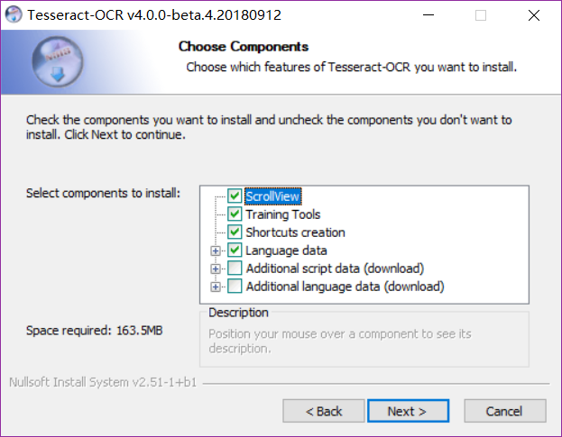 tesseract-ocr-w64-setup-v4.0.0.exe 安装界面
